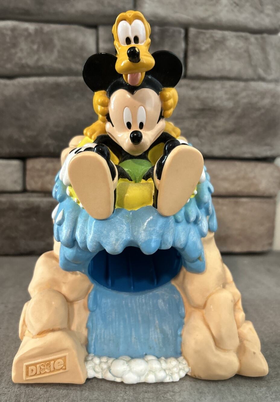 Vintage 2003 Disney Splash Mountain Mickey Mouse & Pluto 3oz Dixie Cup Dispenser